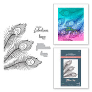 Spellbinders - Fabulous Feathers Press Plate & Die Set from the Peacock Paradise Collection by Dawn Bibby