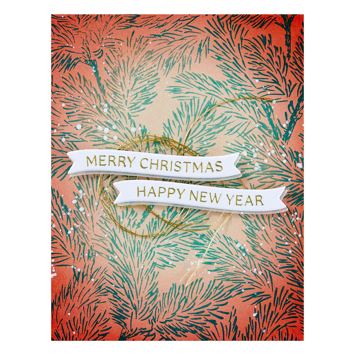 Spellbinders - Mistletoe Greetings Press Plate & Die Set from the Home for the Holidays Collection