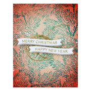 Spellbinders - Mistletoe Greetings Press Plate & Die Set from the Home for the Holidays Collection