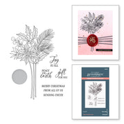 Spellbinders - Sealed Poinsettia Stems Press Plate & Die Set from the Sealed 3D Christmas Collection