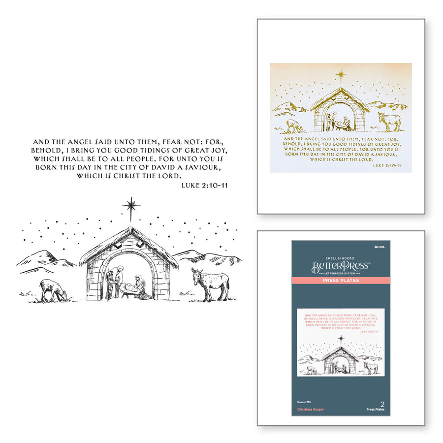 Spellbinders - Christmas Gospel Press Plates from the Home for the Holidays Collection