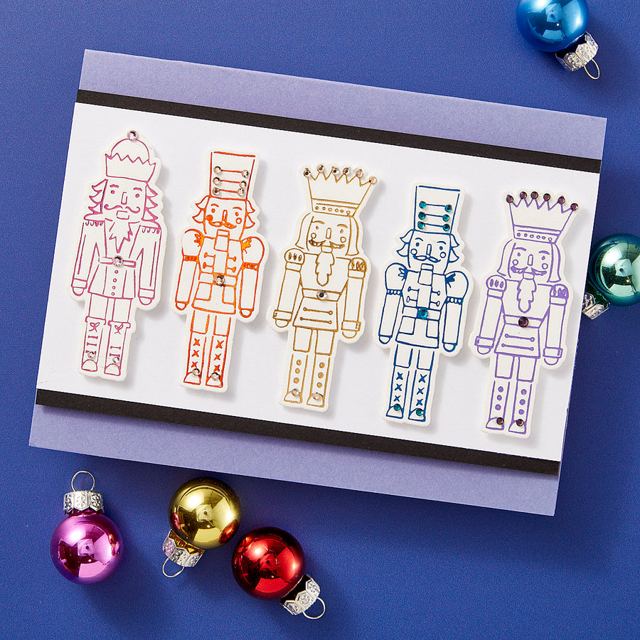 Spellbinders - Nutcracker Trio Press Plate & Die Set from the Glad Tidings Collection by Simon Hurley