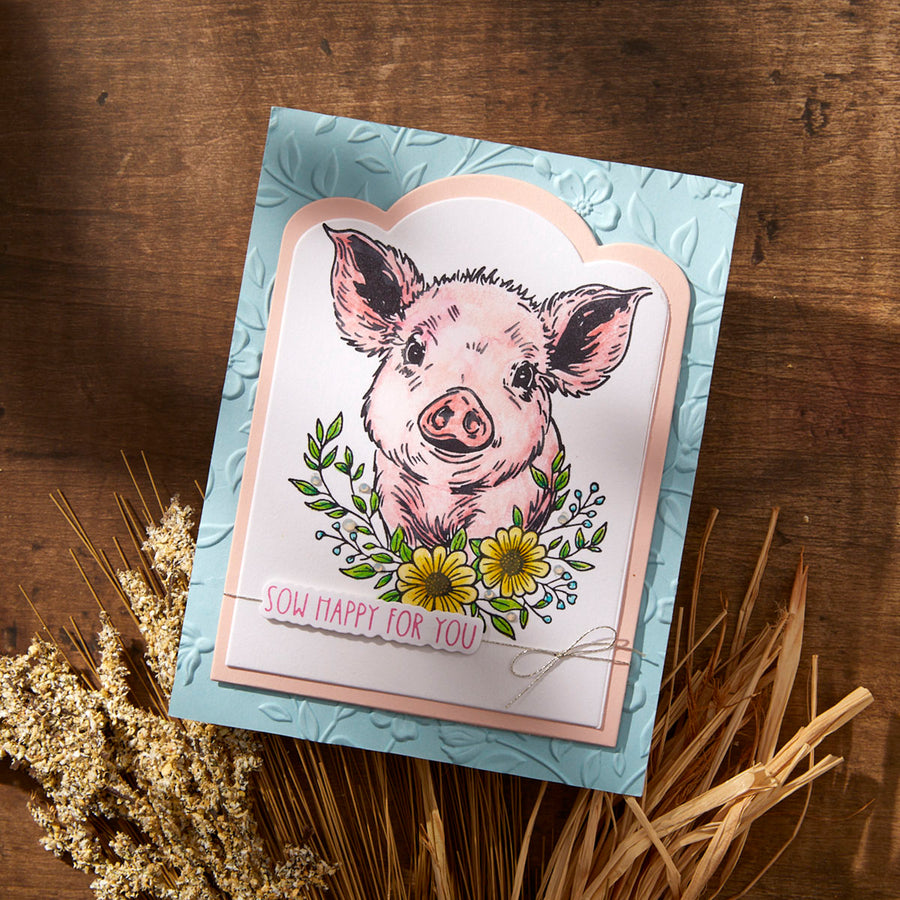 Spellbinders - Daisy BetterPress Plate & Die Set from the Justine's Farm Collection by Justine Dvorak