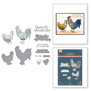 Spellbinders - Feathered Friends BetterPress Plate & Die Set from the Justine's Farm Collection by Justine Dvorak