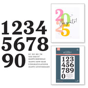 Spellbinders - Bold Color Mix Numbers Press Plates from the Color Mix Celebrations Collection