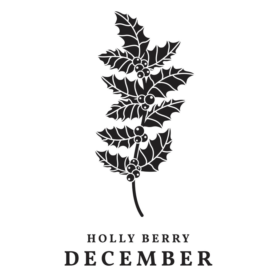 Spellbinders - December Holly Berry Press Plates from the Florals Through the Year Collection