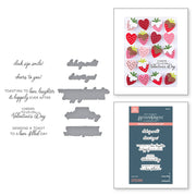 Spellbinders - Valentine Happy Hour Sentiments BetterPress Plate & Die Set from the Love on the Rocks Collection