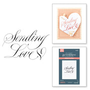 Spellbinders - Copperplate Sending Love BetterPress Plate from the Copperplate On Your Wedding Day Collection by Paul Antonio