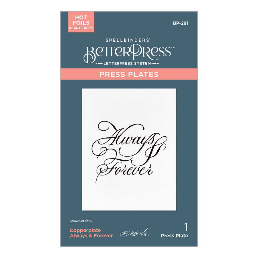 Spellbinders - BetterPress Copperplate On Your Wedding Day Sentiments Bundle