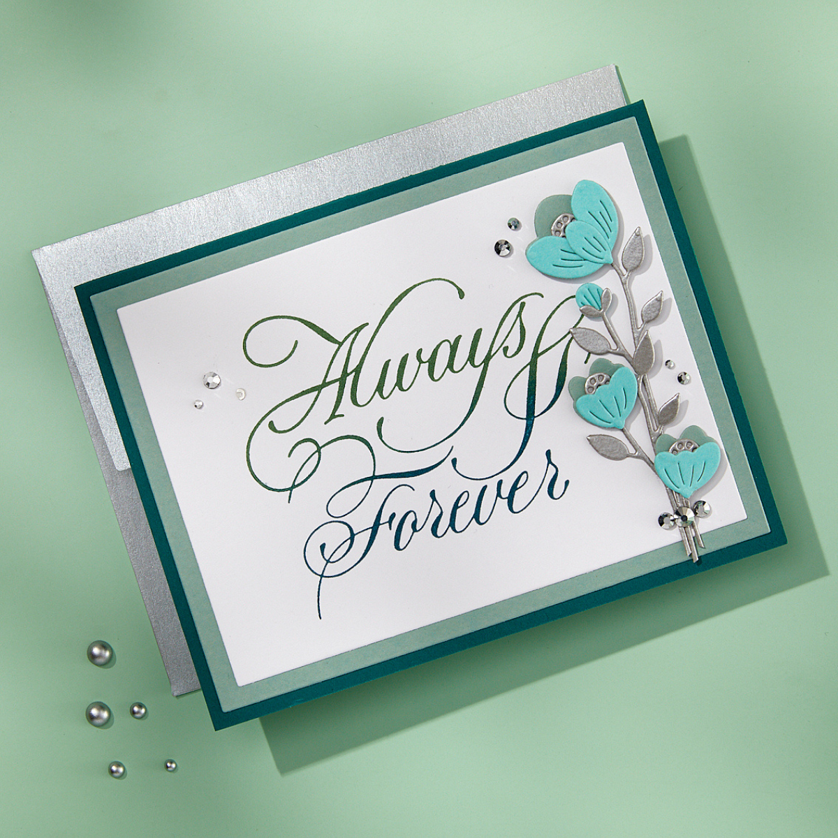 Spellbinders - Copperplate Always & Forever BetterPress Plate from the Copperplate On Your Wedding Day Collection by Paul Antonio