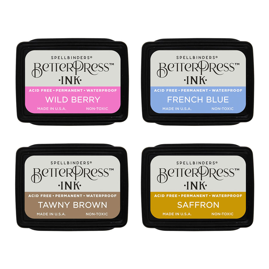 Spellbinders - Nature Tones BetterPress Ink Mini Set - 4 Pack