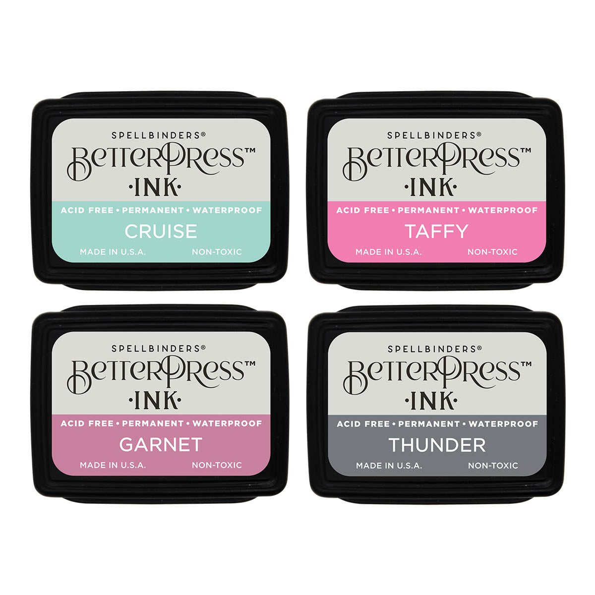 Spellbinders - Jet Set BetterPress Ink Mini Set - 4 Pack