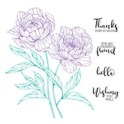 Spellbinders - Peony Perfection Registration Press Plates from the Cheers to You Collection