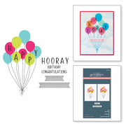 Spellbinders - Happy Hooray Balloons Registration Press Plate & Die Set from the Cheers to You Collection