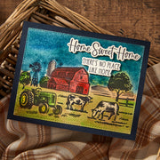 Spellbinders - Farm Sweet Farm Registration BetterPress Plate & Die Set from the Justine's Farm Collection by Justine Dvorak