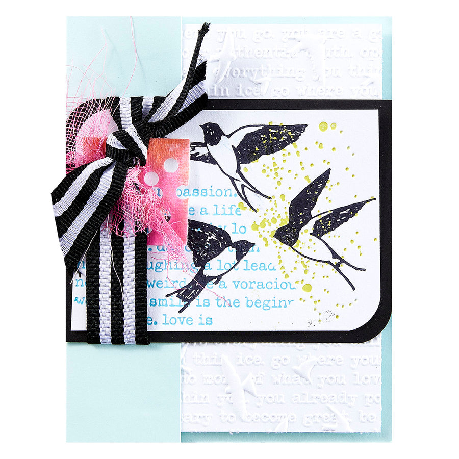 Spellbinders - Collaged Birds BetterPress Plates & Die Set from the Collaged Birds Collection by Dina Wakley