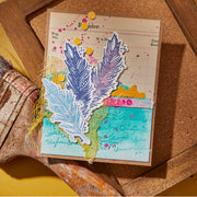 Spellbinders - Feather Dream BetterPress Plates & Die Set from the Collaged Birds Collection by Dina Wakley