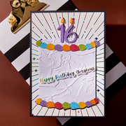 Spellbinders - Ganache Gateau Etched Dies from the Bougie Birthday Collection by Nina Boettcher