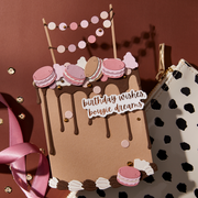 Spellbinders - Bougie Birthday Sentiments Press Plate & Die Set from the Bougie Birthday Collection by Nina Boettcher