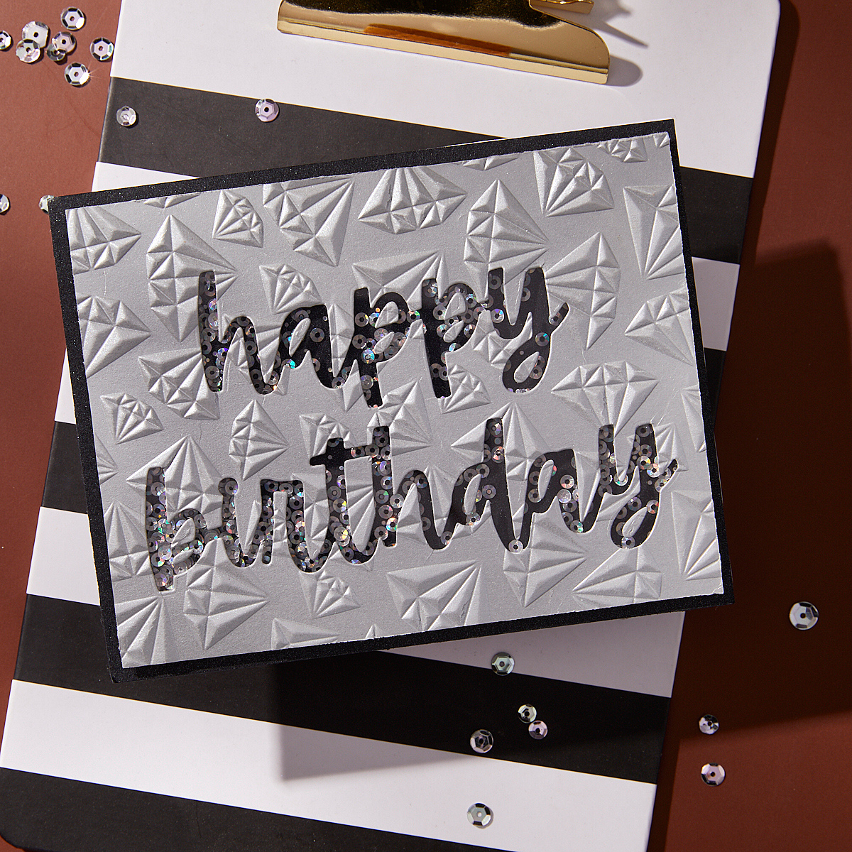 Spellbinders - Birthday Cheers Etched Dies from the Bougie Birthday Collection by Nina Boettcher