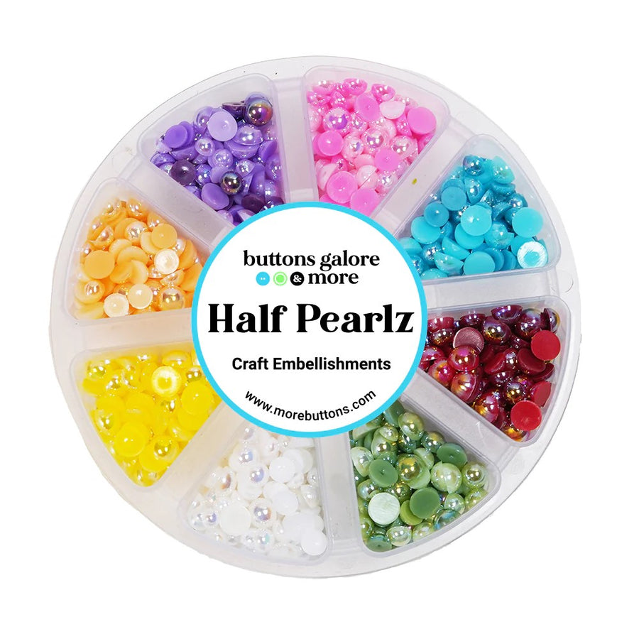 Buttons Galore & More - Half Pearlz Brights Pinwheel