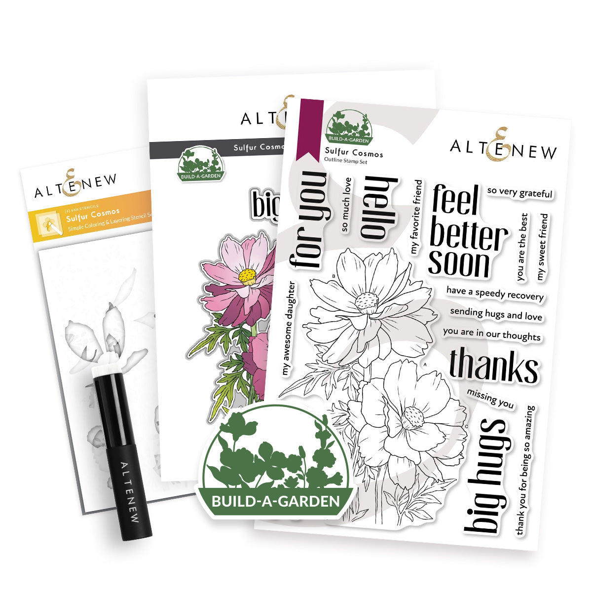 Altenew - Build-A-Garden: Sulfur Cosmos & Add-on Die Bundle