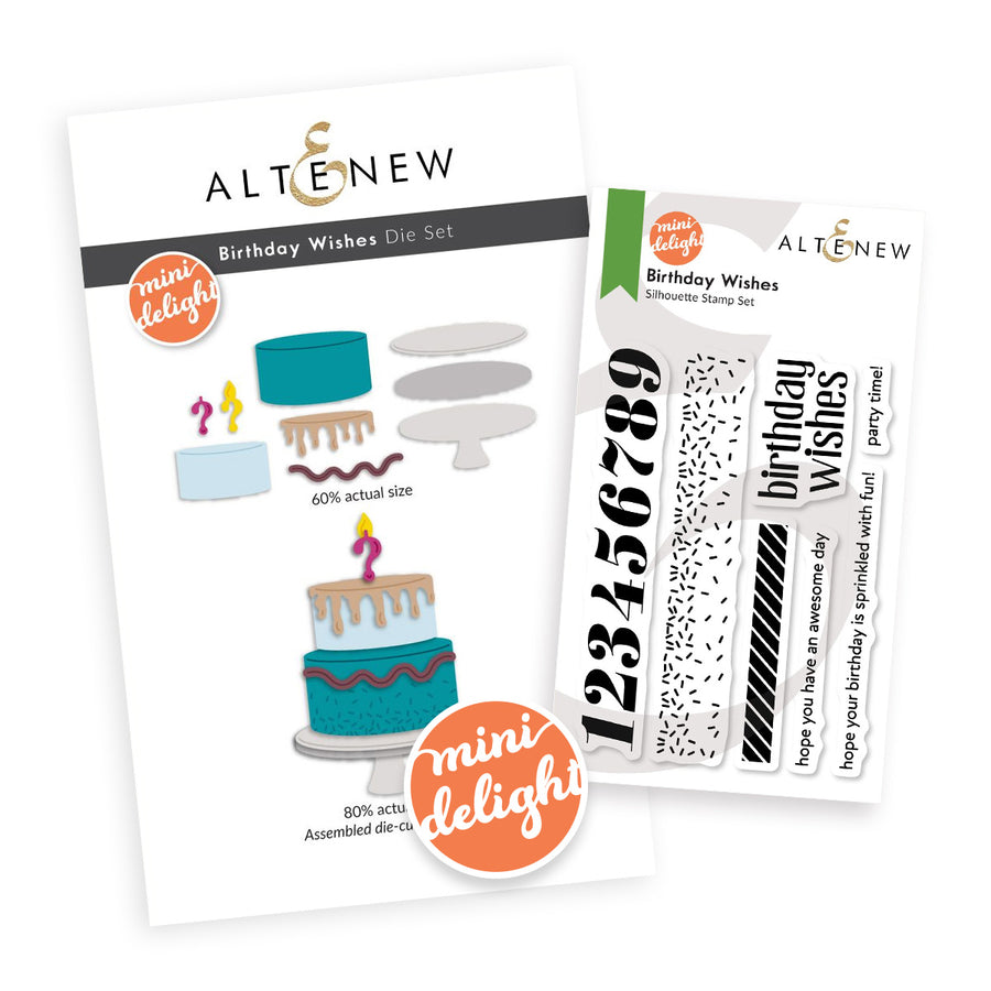 Altenew - Mini Delight: Birthday Wishes Stamp & Die Set