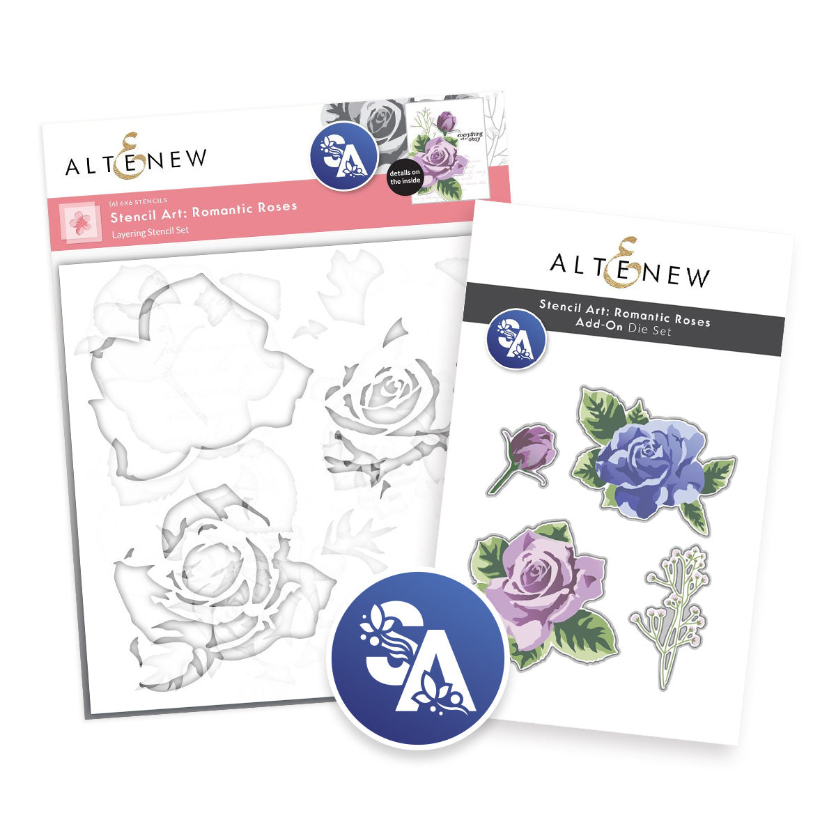 Altenew - Stencil Art: Romantic Roses & Add-on Die Bundle