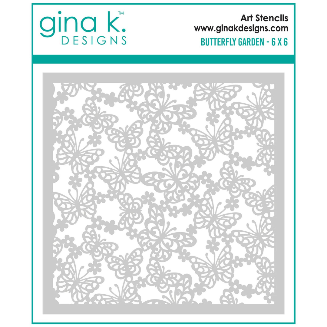 Gina K Designs Butterfly Garden Stencil