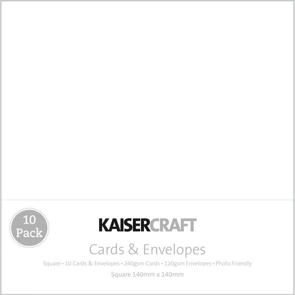 Kaisercraft - White Square Card Pack (140mm x 140mm)