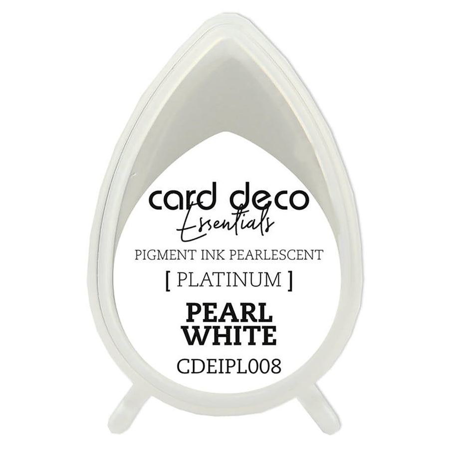 Couture Creations - Pearlescent Pearl White Card Deco Essentials Fast-Drying Pigment Ink Pad