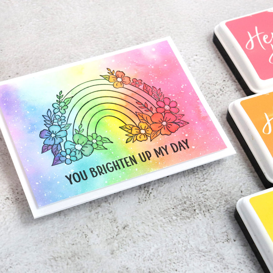 Hero Arts - Floral Rainbow and Cloud Stamps & Dies Bundle from the Chasing Rainbows Collection