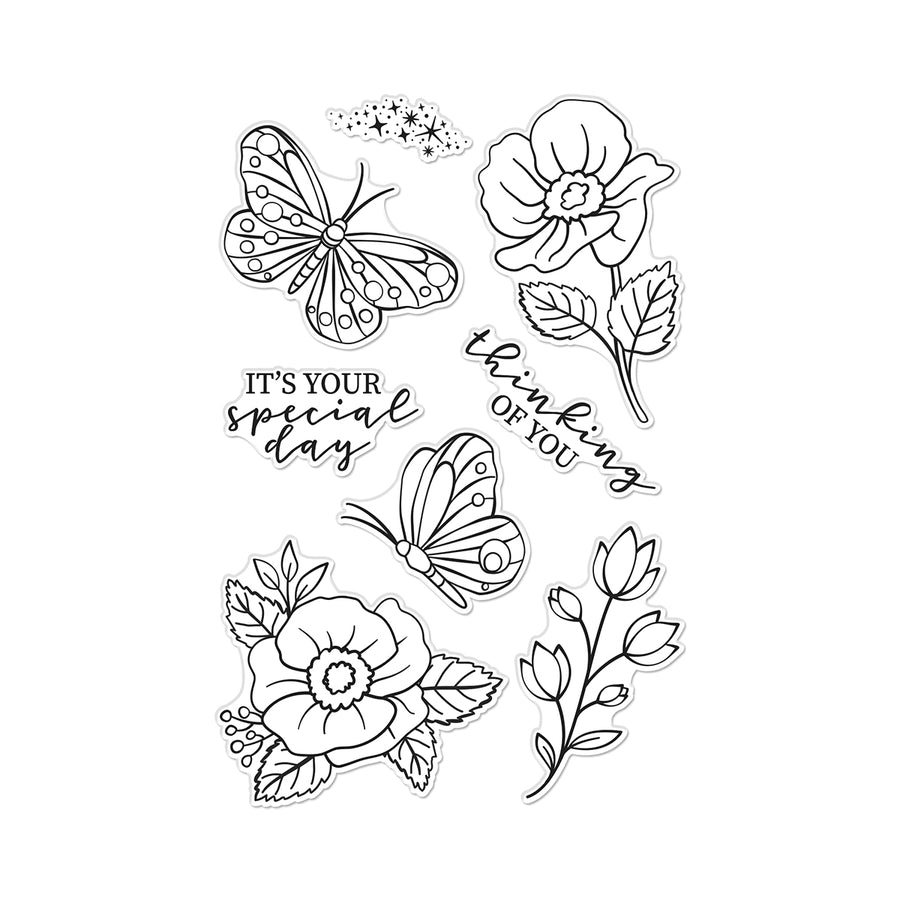 Hero Arts - Special Day Butterfly Stamp Set from the Spring Whimsy Collection