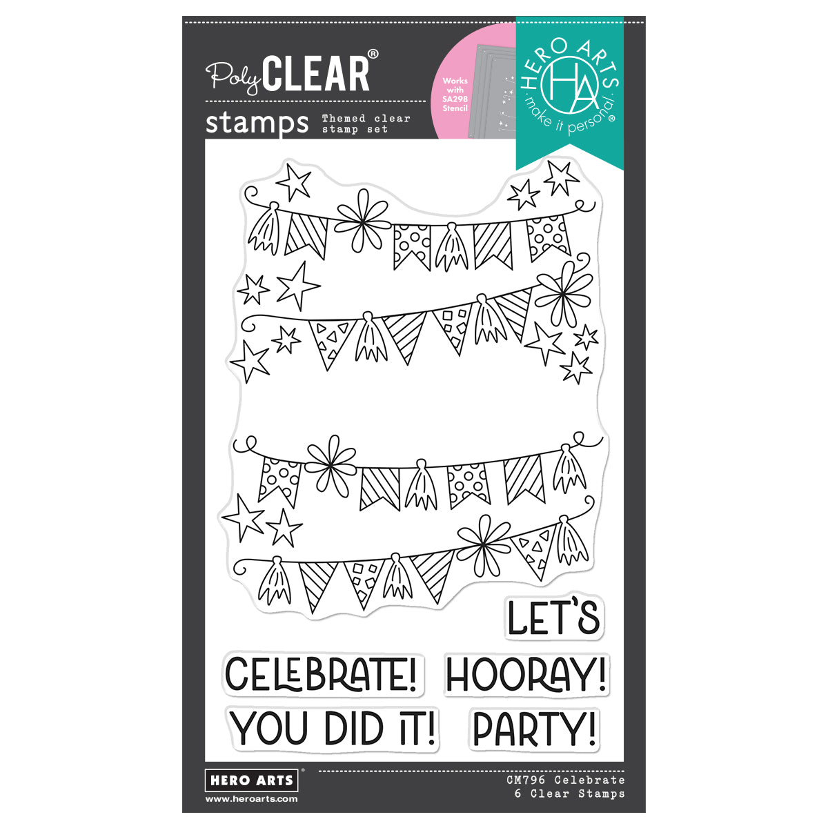 Hero Arts - Celebrate Stamp Set from the Let's Celebrate Collection