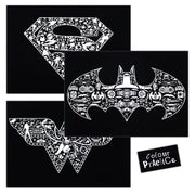 ColourMe Velvet Art Posters - Justice League (3 pack)