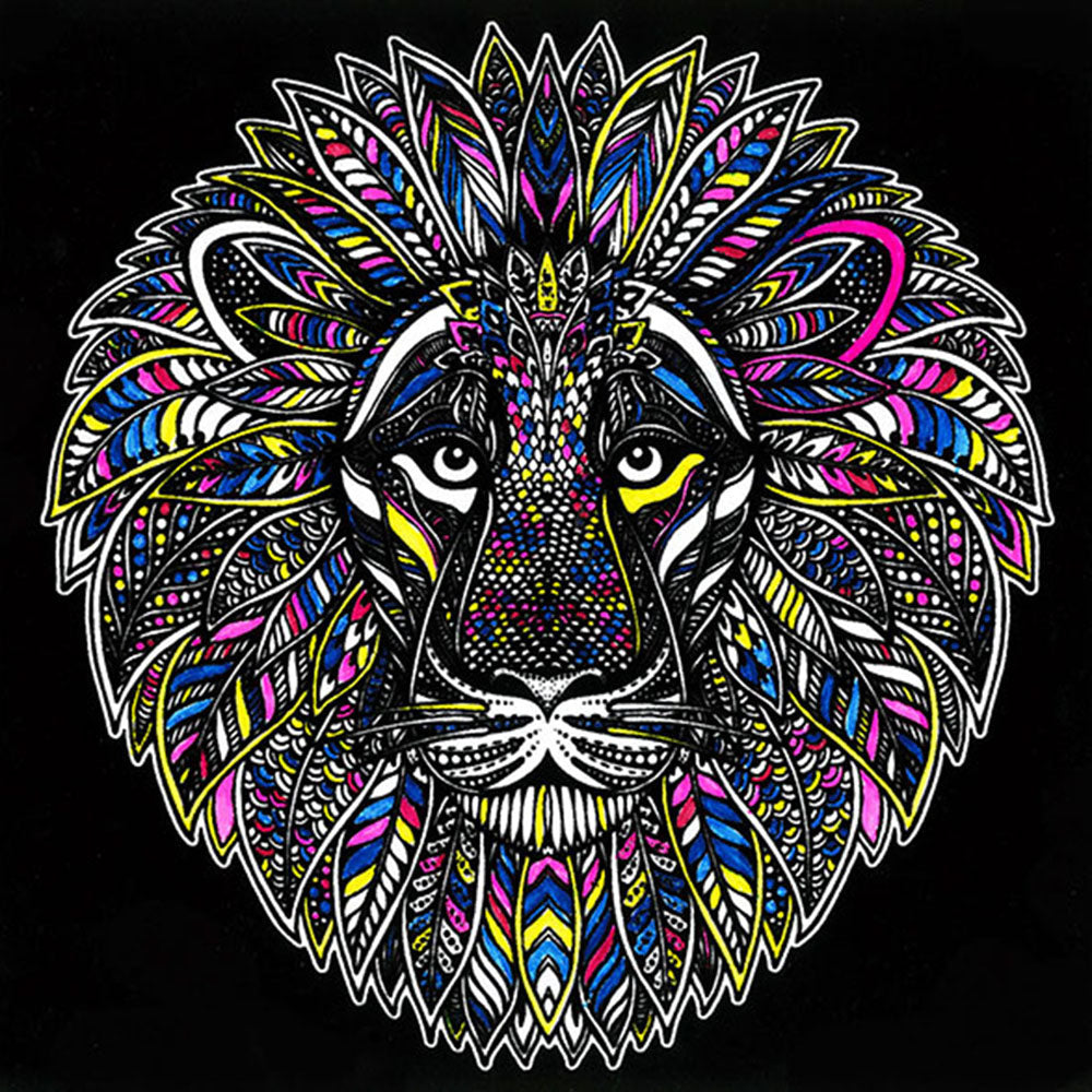 ColourMe Velvet Art Posters - Lion (1 sheet)