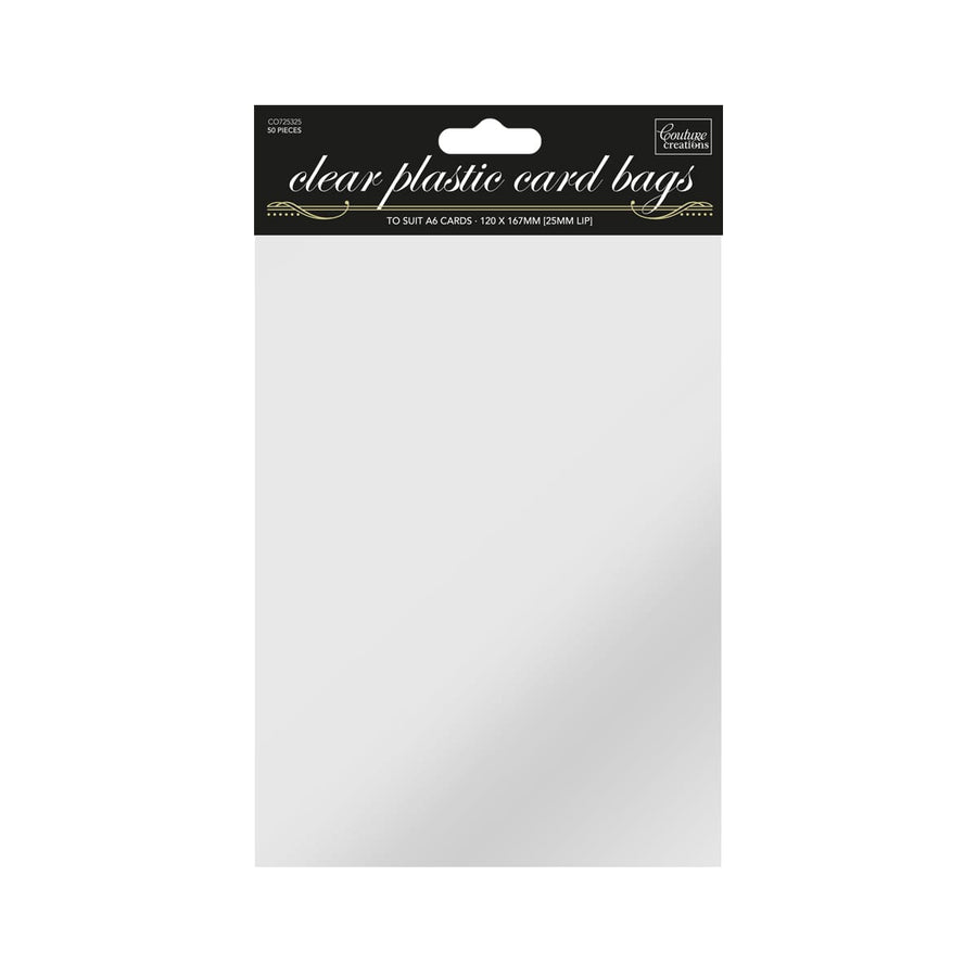 Couture Creations - Peel n Seal Clear Card Bags A6/C6 (50 Pack)