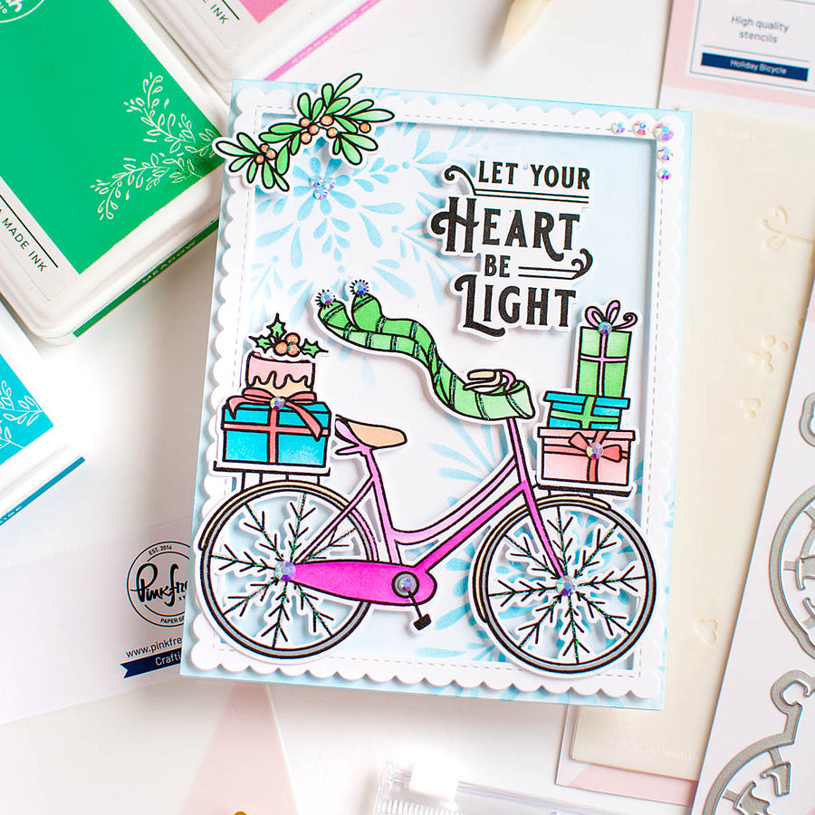 Pinkfresh Studio - Holiday Bicycle Stamp