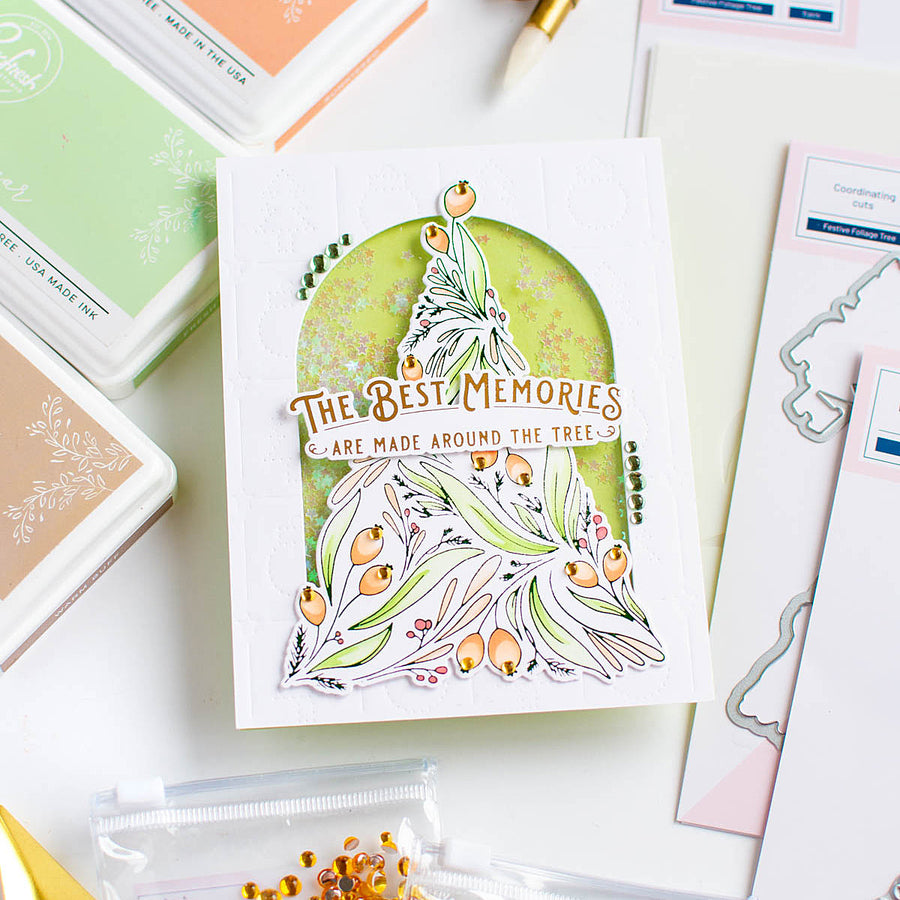 Pinkfresh Studio - Festive Foliage Tree Stamp