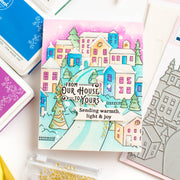 Pinkfresh Studio - Holiday Greetings Sentiments Stamp