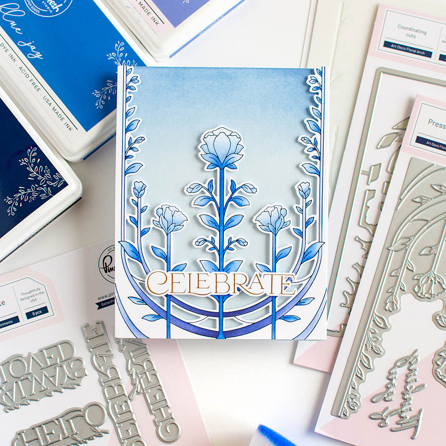 Pinkfresh Studio - Art Deco Floral Arch Stamps