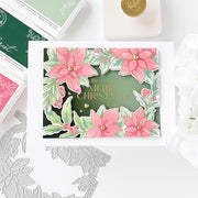 Pinkfresh Studio - Poinsettia Frame Stencil