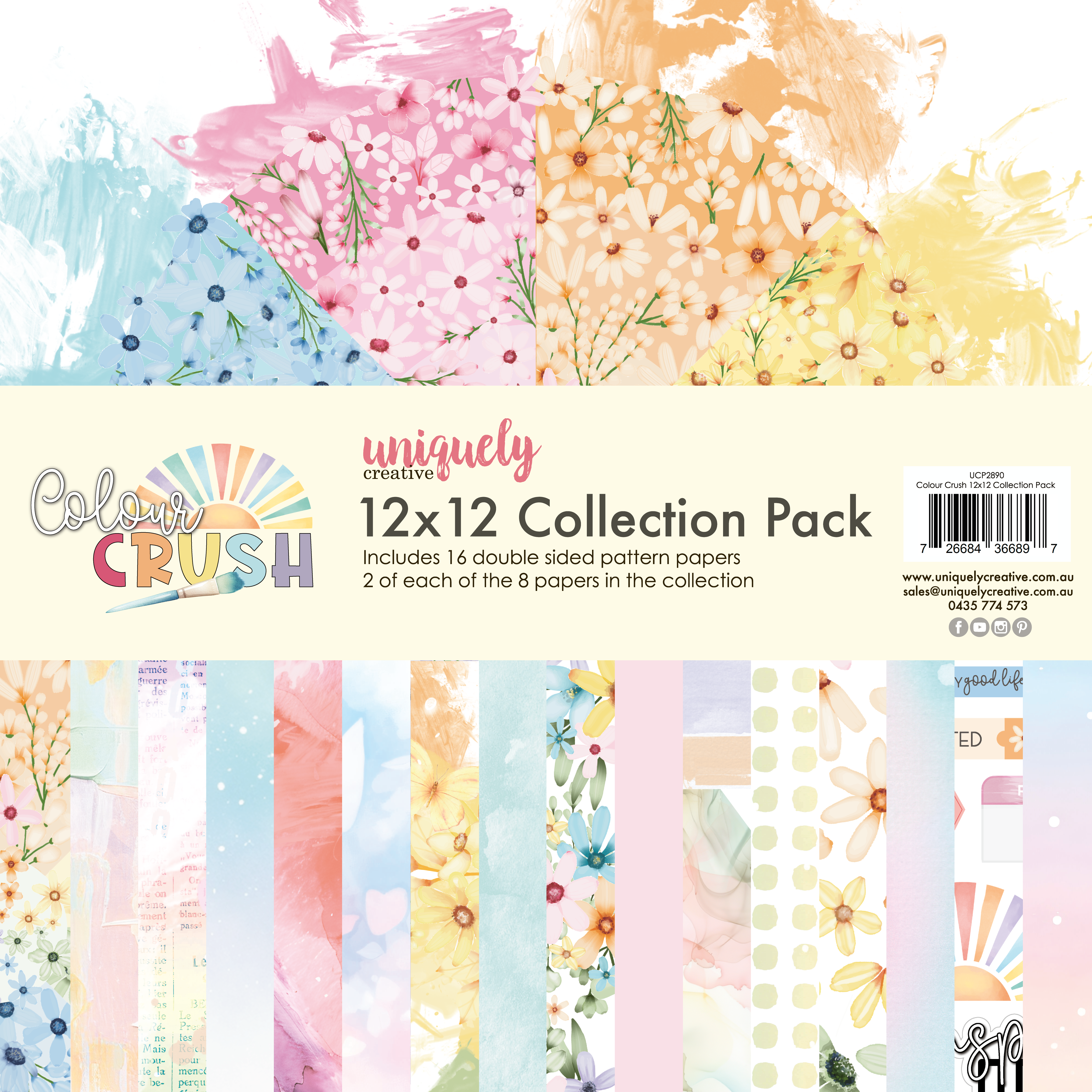 Uniquely Creative - 12" x 12" Colour Crush Collection Pack