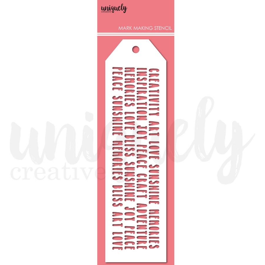 Uniquely Creative - Creativity Mark Making Stencil