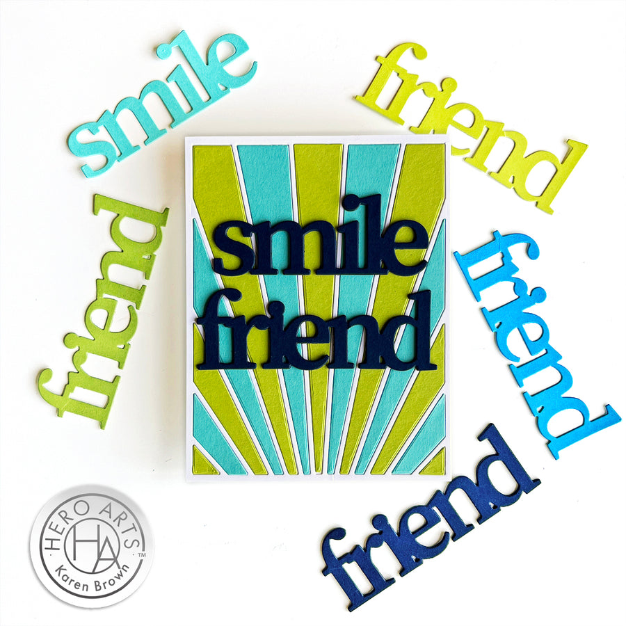 Hero Arts - Smile Friend Stamp & Cut XL