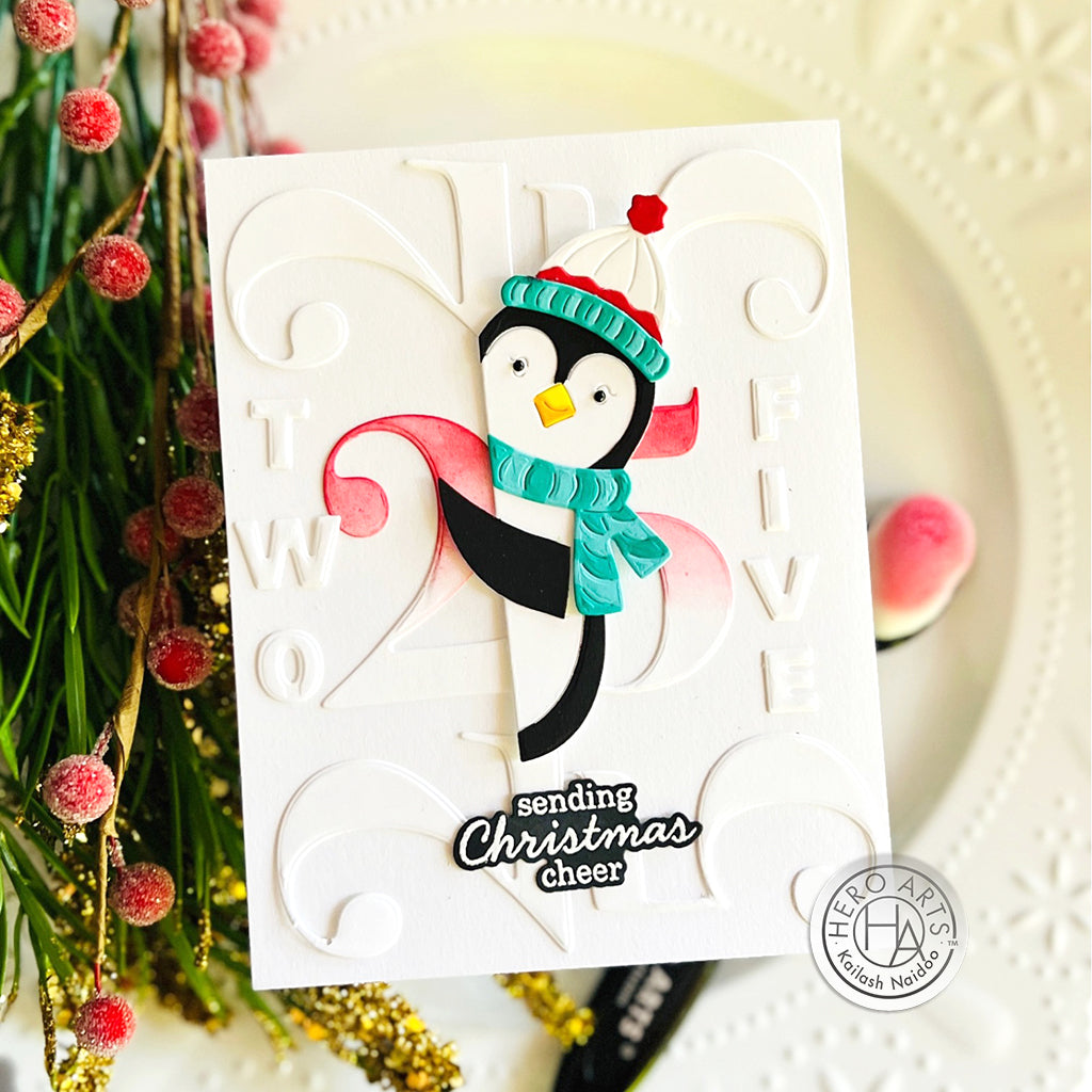 Hero Arts - Peeking Penguin Fancy Die (B)