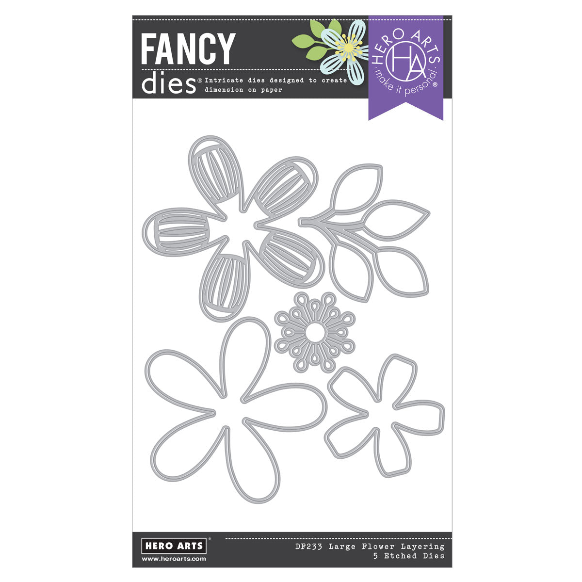 Hero Arts - Large Flower Layering Fancy Dies from the Friendship Blooms Collection