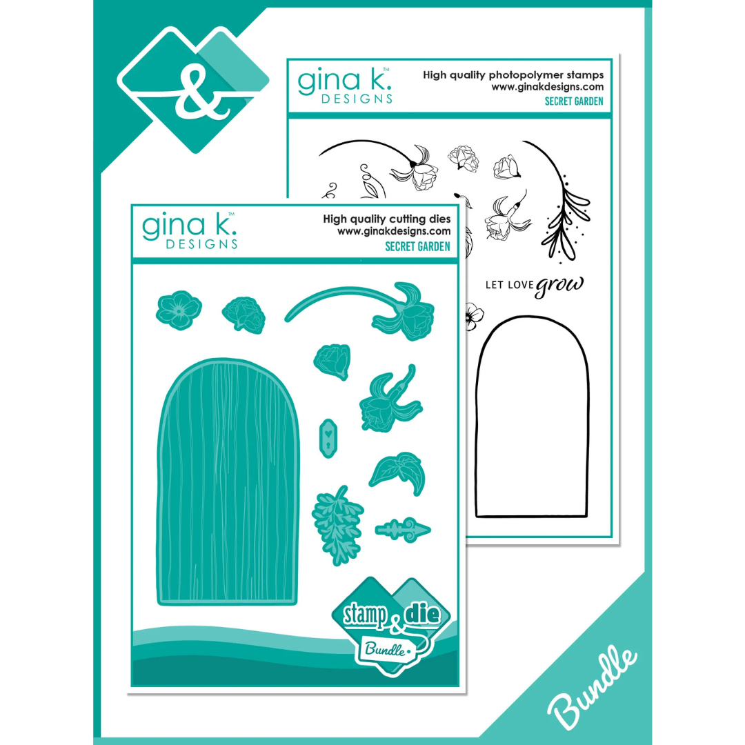 Gina K Designs - Secret Garden Stamp & Die Bundle