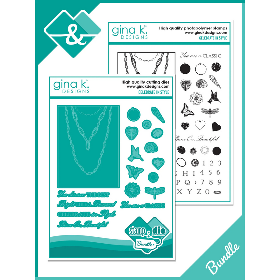 Gina K Designs - Celebrate in Style Stamp & Die Bundle