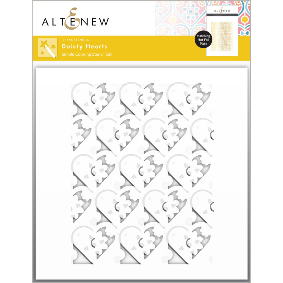 Altenew - Dainty Hearts Stencil Set (3 in 1)